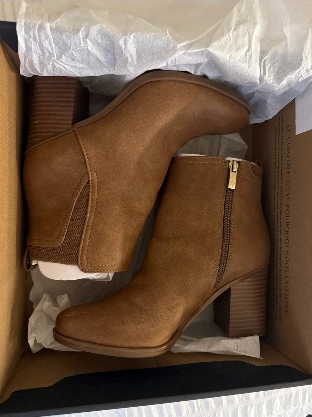 Naturalizer Brown Ankle Booties (Wide)